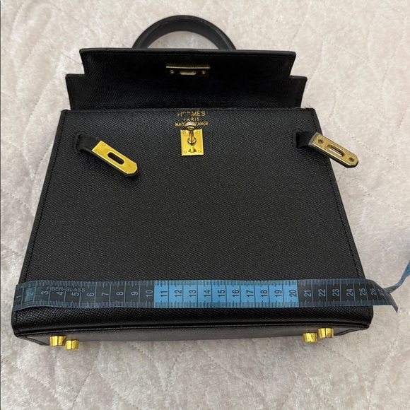 Elegant Black Handbag, genuine leather” Hermes “style - Picture 8 of 8
